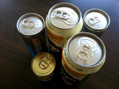 Olympic Logo a Day 022: cans of fizzy drinks